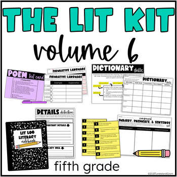 Preview of The Lit Kit Volume 6 Fifth Grade