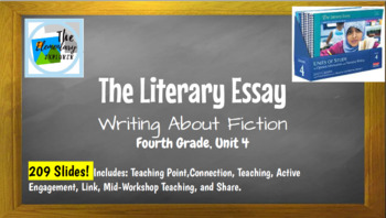 Preview of The Literary Essay: Writing about Fiction, Unit 4 (Lucy Calkins) Grade 4