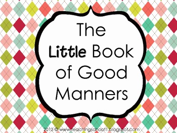 Preview of The Little Book of Good Manners + super citizen awards