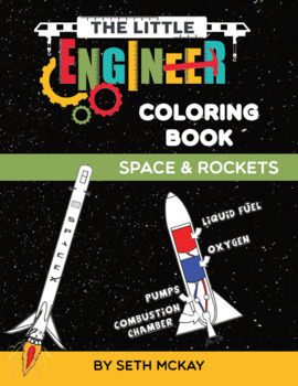 Preview of The Little Engineer Coloring Book: Space and Rockets