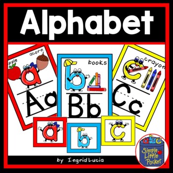 Alphabet Posters Bright Colors by Simple Little Pocket | TPT