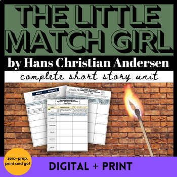 Preview of The Little Match Girl by Hans Christian Andersen Short Story Holiday Unit