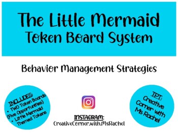 Preview of The Little Mermaid/ARIEL Token Board System - Behavior Management Strategies