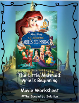 Preview of The Little Mermaid: Ariels Beginning Movie Worksheet