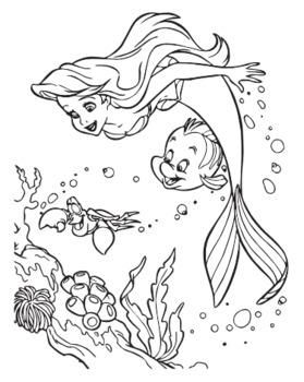 the little mermaid more coloring pages