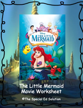 Preview of The Little Mermaid Movie Worksheet