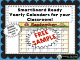 SmartBoard Ready September Calendar FREE SAMPLE!