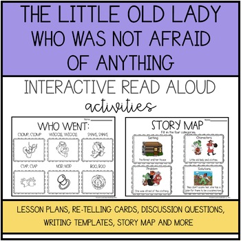 Preview of The Little Old Lady Who Was Not Afraid Of Anything Interactive Read Aloud
