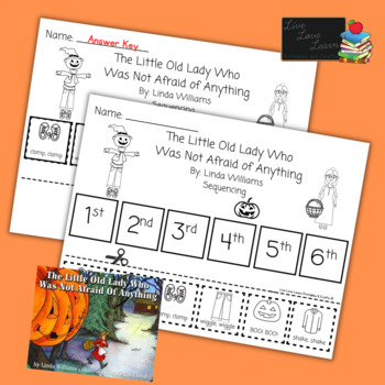 Preview of The Little Old Lady Who Was Not Afraid of Anything, Fall Sequencing Worksheet