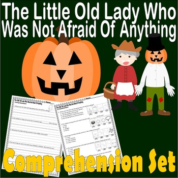 Preview of The Little Old Lady Who Was Not Afraid of Anything Halloween QUIZ Comprehension
