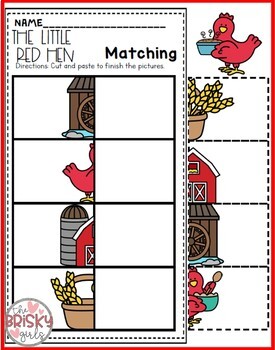 Fairy Tales Kindergarten The Little Red Hen Activities by The Brisky Girls