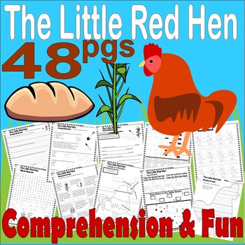 Preview of The Little Red Hen Read Aloud Book Companion Reading Comprehension Worksheets