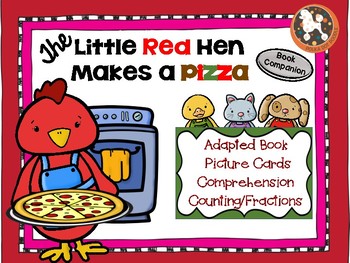 Preview of The Little Red Hen Makes a Pizza Book Companion...Adapted Book, Literacy & Math