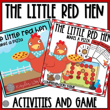 Preview of The Little Red Hen Makes a Pizza Companion and Game Bundle