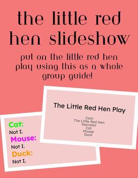 Preview of The Little Red Hen Play Slideshow