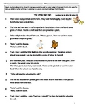 The Little Red Hen Reading Comprehension Assessment