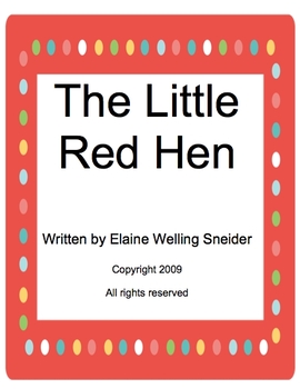 Preview of The Little Red Hen Script