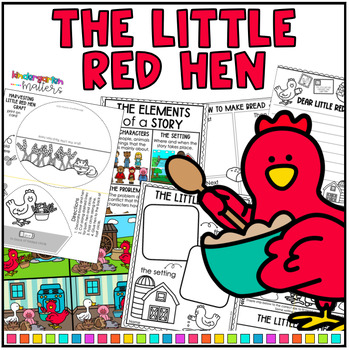 Preview of The Little Red Hen Writing Pack - Sequencing, Retell, Story Elements & Craft