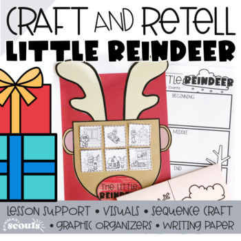Preview of The Little Reindeer (Retelling a Story) Christmas Craft