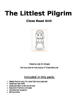 Preview of The Littlest Pilgrim Unit