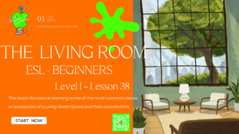 Preview of The Living Room / ESL Curriculum / (Lesson, Practice, Vocabulary)