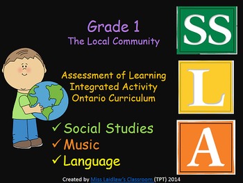 Preview of The Local Community Integrated Activity {Music, Social Studies, Language}