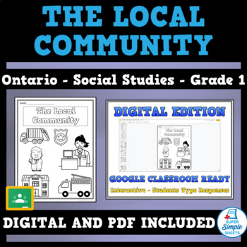 Preview of NEW 2023 Ontario Social Studies - Grade 1 - The Local Community