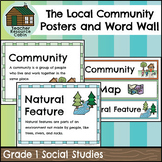The Local Community Word Wall and Posters (Grade 1 Social 