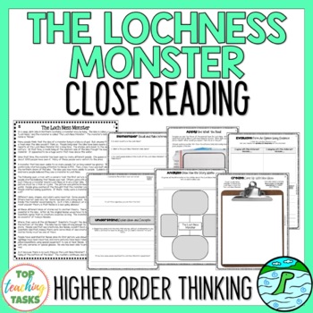 Preview of Loch Ness Monster Traditional Literature Reading Activities | Myths and Legends