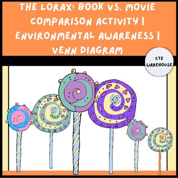 Preview of The Lorax: Book vs. Movie Comparison Activity | Environmental Awareness | Venn