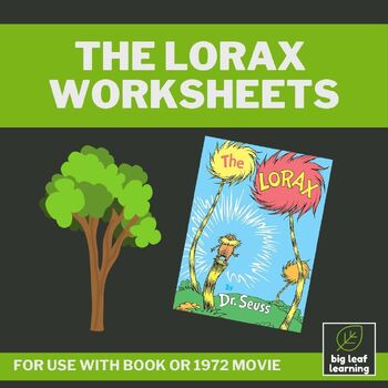 Preview of The Lorax: Comprehension and Reflection - Human Environmental Impacts Worksheets