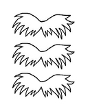 Lorax Mustache Template Printable Sketch Coloring Page