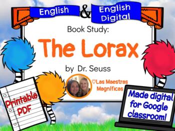 Preview of The Lorax (PDF & Google Slides) Printable and Digital
