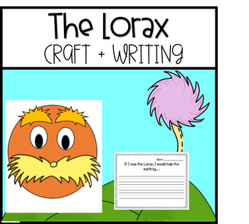 Preview of Dr Seuss The Lorax craft and writing