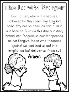 The Lord's Prayer Poster by The Kindergarten Whisperer | TPT