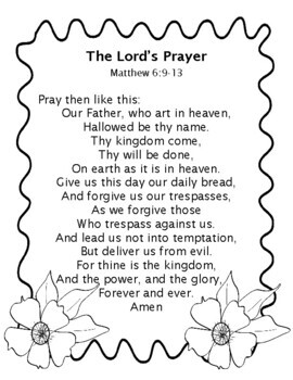 The Lord's Prayer Activities by Anna Navarre | Teachers Pay Teachers