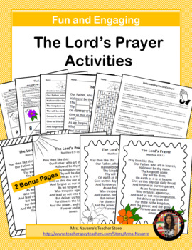 Preview of The Lord's Prayer Activities