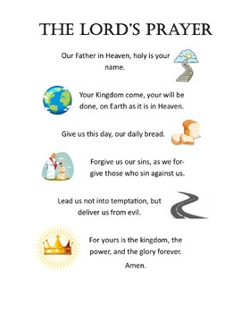 Preview of The Lord's Prayer - Christain Homeschool Resource