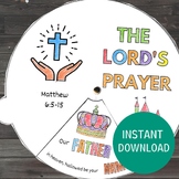 The Lord’s Prayer Coloring Wheel, Printable Scripture Activity