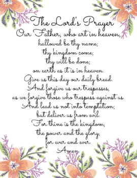 The Lord's Prayer/Our Father/Christian/Christianity by Anne's Schoolhouse