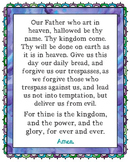 The Lord's Prayer Poster Prayer | Bulletin Board Art | Mem
