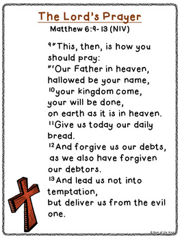 The Lord's Prayer Poster and Coloring Sheets - Free Printables | TPT