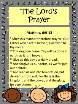 The Lord's Prayer Learning Mat, 11.5 x 17.5 Inches, Ages 4 & Up