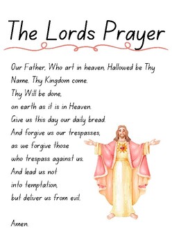 The Lords Prayer (Our Father) Poster PDF by Danika Graham | TPT