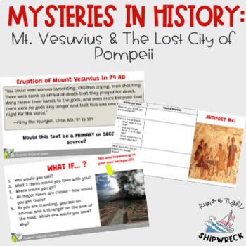Preview of The Lost City of Pompeii and Mt Vesuvius Interactive Pear Deck Google Slides