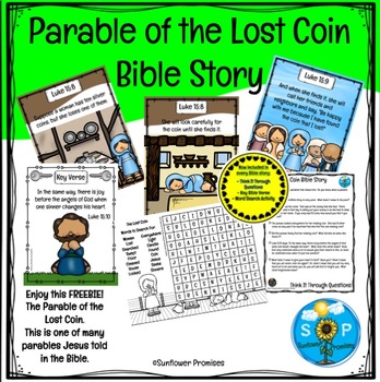 Preview of The Lost Coin Parable Bible Story