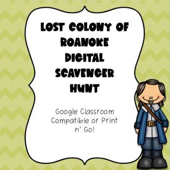 Preview of The Lost Colony of Roanoke Digital and Printable Scavenger Hunt