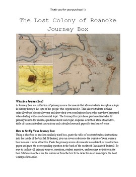 Preview of The Lost Colony of Roanoke Journey Box