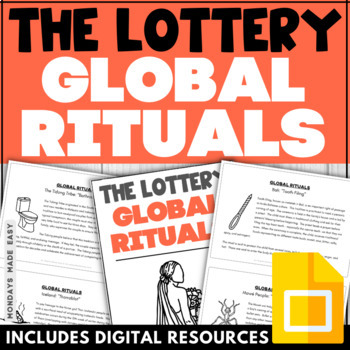 Preview of The Lottery Activity - Global Rituals Real-Life Comparison Worksheets and Rubric