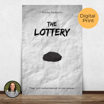 Preview of The Lottery Book Poster Classroom Library Decoration